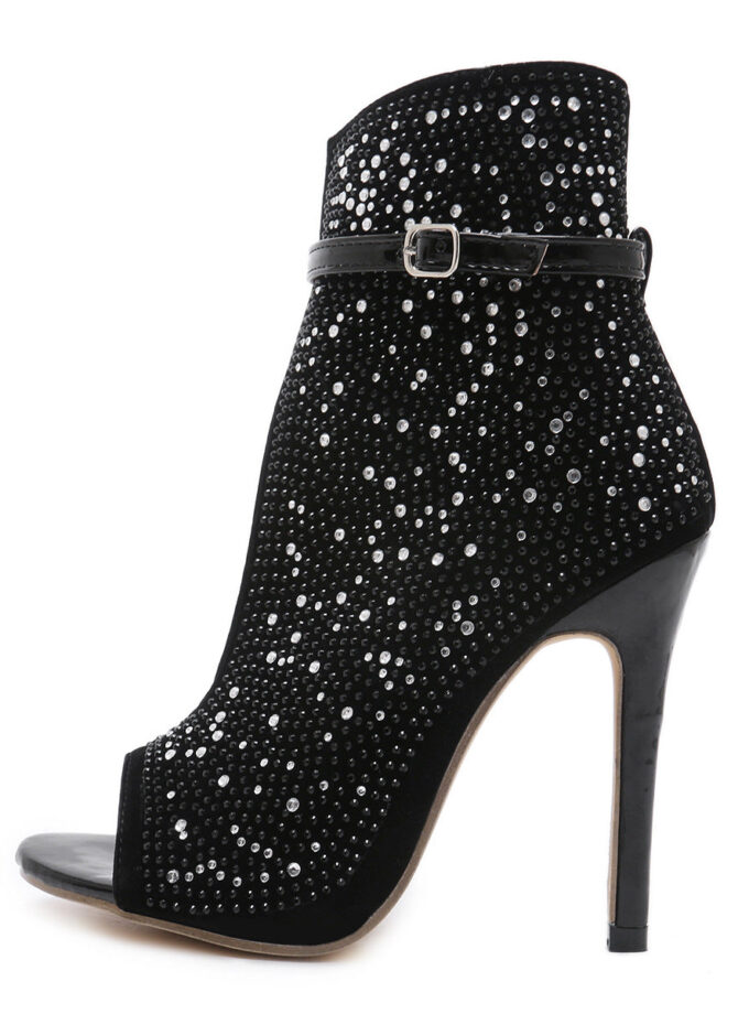 Fishbill Rhinestone Heels