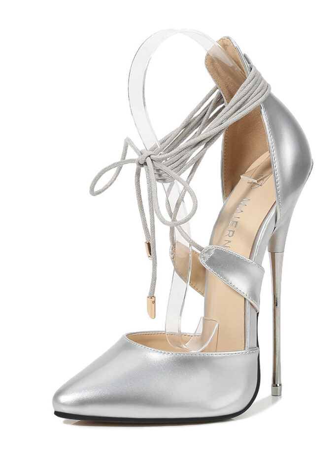 Lace high heels