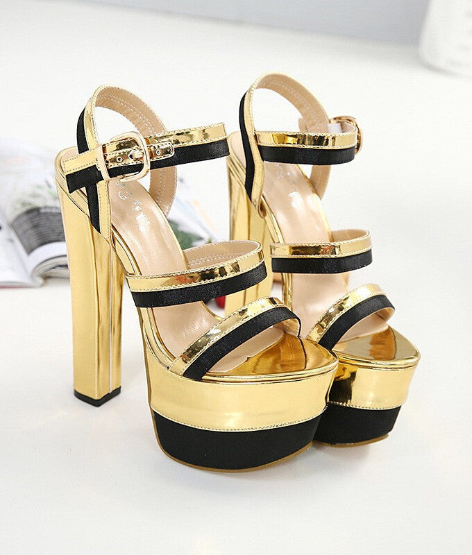 Golden Stage High Heels Super High Heels